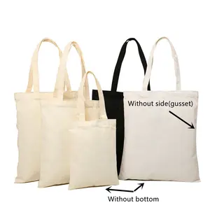 New Women Custom plain tote bags in bulk blank Cotton Canvas Reusable handmade Shopping large tote bags my logo