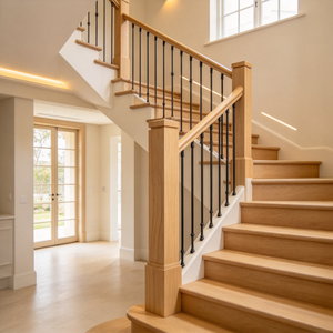 Poteau de main courante en bois massif, poteau de balustrade, accessoires de garde-corps pour escalier intérieur - Product Image 4