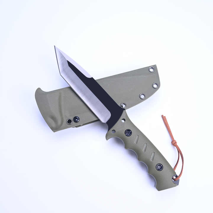 Bushcraft Knife 4.5" 440 Steel Camping Knife nylon Handle for Outdoor