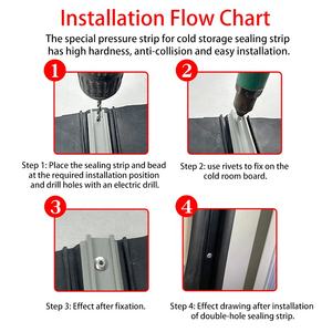 <span class=keywords><strong>Joint</strong></span> d'étanchéité en plastique PVC durable avec perle fixe dédiée pour porte coulissante de <span class=keywords><strong>chambre</strong></span> <span class=keywords><strong>froide</strong></span> - Product Image 3