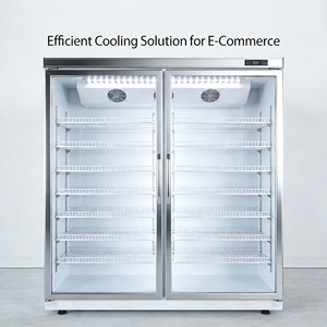 Frigorifero Commerciale Trasparente a Temperatura Singola con Porte in Vetro, per Supermercati, Esposizione Bevande, Conservazione Bevande Fredde - Product Image 4