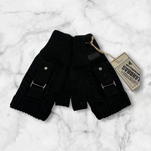 Mitaines d'hiver décontractées unisexes en cuir LANDBAS de qualité supérieure, style tendance, 100% acrylique tricoté, cadeau de Noël - Product Image 2