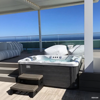 Baignoires de massage extérieures contrôlées Balboa Spa de natation pour 2-3 personnes Bain à remous Piscine SPA avec certificat CE pour villas hôtels
