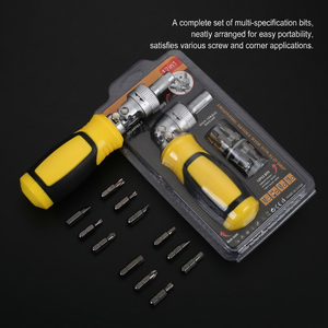 Ratchet <b>Screwdriver</b> Set 12in1 Chrome Vanadium Steel Magnetic Bits Ergonomic Handle For Household Repair - Product Image 3