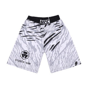 Shorts de sport <span class=keywords><strong>UFC</strong></span> Fighting Five-Point Boxing <span class=keywords><strong>Combat</strong></span> Training à séchage rapide 100% coton pour hommes et femmes, coupe automatisée, transfrontalier - Product Image 3
