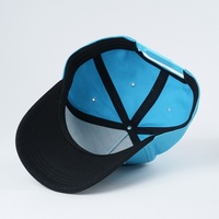 Casquette de baseball personnalisée bicolore à 5 panneaux, en toile de coton brodée, unisexe, avec visière réglable pour l'extérieur