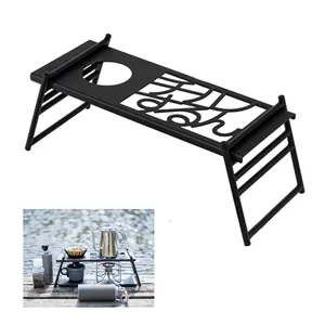 Outdoor Mini Camping Ausrüstung klappbar Tragbarer multifunktion aler Kaffee regal halter Couch tisch Japanischer Stil Gasherd Tischst änder