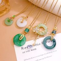 Kalung Sporty Berlapis Emas Tembaga Pembawa Keberuntungan, Rantai Bambu Awan Keberuntungan Mewah Ringan, Desain Khusus Wanita