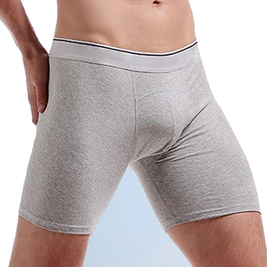 Venta al por mayor de bóxer para hombre corto ángulo plano transpirable ropa interior breve logotipo personalizado Calzoncillos largos de algodón para hombre y boxers - Product Image 4