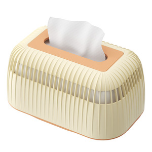 Cream Colored Silicone Tissue <b>Box</b> PP <b>Material</b> Car Living Room Bathroom Use Pull Out Tissues <b>Storage</b> Holder - Product Image 2