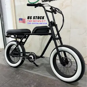 Retro-E-Bike USA Warehouse 20-Zoll-Fettreifen Elektrofahrrad 50Km/Std. Elektrofahrrad Fatbike Electric US Warehouse