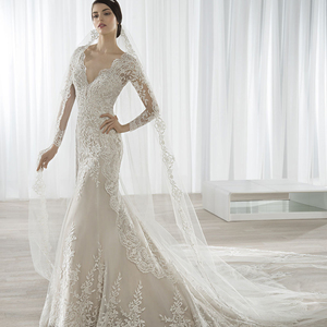 Bridal Gown Lace Covered Back