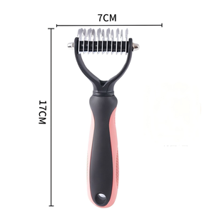 2025 Herramienta de doble cara para deslanar y desenredar el pelo, rastrillo para subpelo, peine para mascotas, cepillo eficaz para eliminar nudos y pelo suelto para perros y gatos - Product Image 6