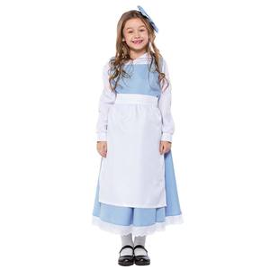 Costume da <span class=keywords><strong>cameriera</strong></span> Principessa Alice, abito bianco e blu con grembiule da <span class=keywords><strong>cameriera</strong></span> per <span class=keywords><strong>bambina</strong></span> DISP-007 - Product Image 1