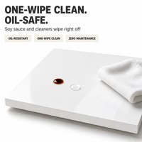 Panneau de fibres à densité moyenne en mélamine blanche de 18 mm, utilisé pour les portes d'armoires de cuisine de luxe