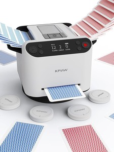 KUBIXION Max6 2 en 1, Barajador <span class=keywords><strong>de</strong></span> <span class=keywords><strong>Cartas</strong></span> Automático, Rotación <span class=keywords><strong>de</strong></span> 360/180 Grados, Sin Atascos, Ultra Silencioso, Pantalla LCD, 5200 mAh, Distribución Ajustable, ABS - Product Image 4