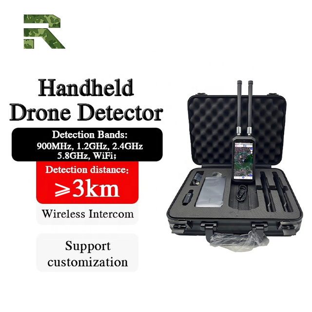 3KM Wireless Command Coordination Handheld Drone Detection System Drone Detector Accurately Idenity FPV UAV Security System
