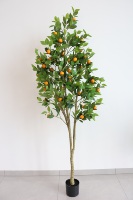 Bonsaï d'oranger artificiel durable et respectueux de l'environnement de 120 cm pour la décoration moderne du salon et l'aménagement paysager intérieur
