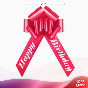 Venta al por mayor tamaño personalizado varios colores azul oro rosa rojo boda Navidad regalo gigante decoración coche grande arcos tirar mariposa arco - Product Image 5