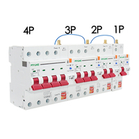 Disjoncteur intelligent Wi-Fi Tuya 2P 63A blanc haute tension avec compteur de consommation et alimentation 25A, compatible application Tuya