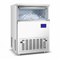 Machine à glaçons commerciale en forme de croissant, production quotidienne de 36 kg, 220V/110V, capacité de stockage de glace de 20 kg, composant essentiel : compresseur