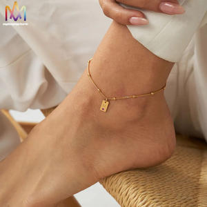 Good Luck Simple Design Geboortesteen Hanger Vrouwen Trendy Nieuwe Mode Sieraden Enkelbanden Charmes Vrouwen Strand Enkelbanden - Product Image 1