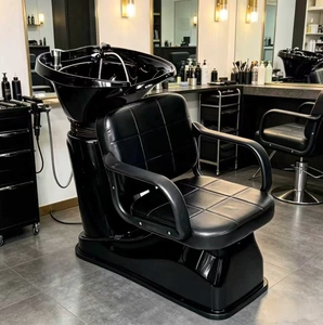 Beauty and Hairdressing Sitting Semi Lying Hair Washing <b>Bed</b> With Adjustable Ceramic Basin Small and Simple Hair Washing Chair - Product Image 1