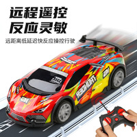 Voiture de course télécommandée AIdisheng avec lumières LED, batterie USB, 4 roues motrices, jouet électrique pour enfants, intérieur-extérieur