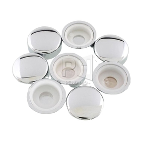 Elementi di Fissaggio Caps Targa Vite Cornice d'argento del Bicromato di Potassio Dado Copre Anelli Adattatori Set licenza Numero di Targa Bulloni - Product Image 1