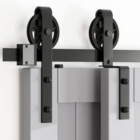 Rail de porte coulissante de ménage américain Quincaillerie de porte de grange en bois amovible Accessoires