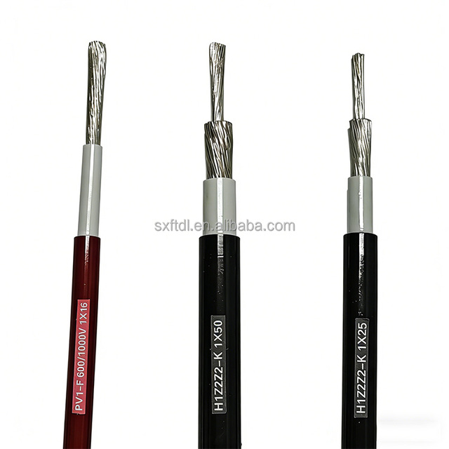Double Insulated PE Insulated Tinned Copper 1*0.5 mm PV1-F Solar Electrical Cable for Approved UV Resistant for Outdoor Use