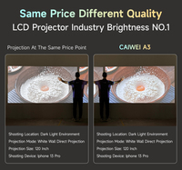 Projecteur vidéo portable multimédia LED Android Wifi OEM A3 7500 Lumens HD avec Wifi