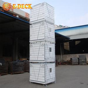 <span class=keywords><strong>Cage</strong></span> de rangement en métal pour animaux, conteneurs métalliques, conteneurs de fil, pour entrepôt, en métal, robuste - Product Image 4