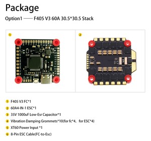 Đêm bay F405 f722 Stack 55A 6S 65A ESC 6S 8 bit 32 bit điều khiển chuyến bay cho các phiên video FPV ánh sáng yếu - Product Image 5