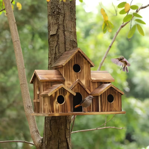 Nichoirs pour oiseaux en bois massif faits à la main, nichoirs extérieurs adaptés aux oiseaux, grande maison en bois pour pigeons - Product Image 2