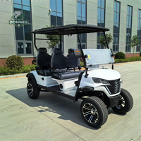 Nouveau modèle personnalisable, chariot de golf électrique solo en métal avec moteur AC 4KW, 4 places, batterie lithium 72V pour terrains de golf