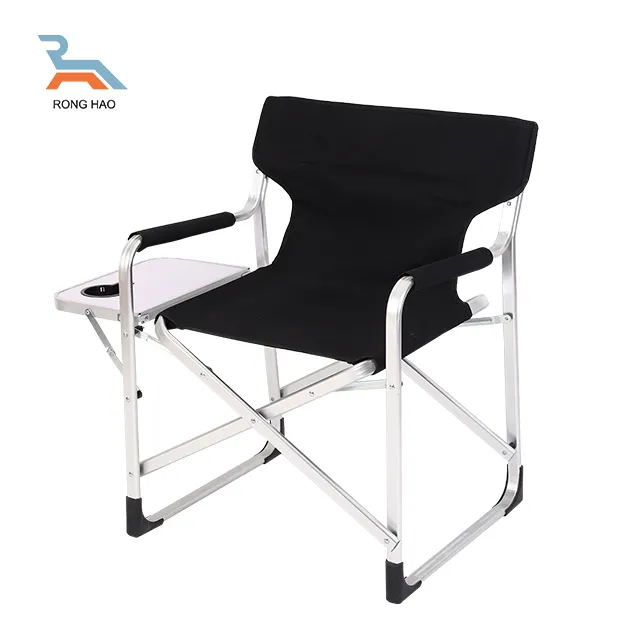 Wholesale Lightweight Chair with Aluminum Side Table Camping Folding Director Chair