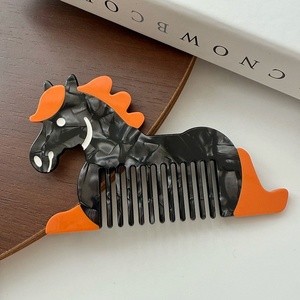 Elegant Cartoon Horse Acetate Cute Animal Shape <b>Hair</b> <b>Comb</b> Fashion <b>Hair</b> Accessories for Women Girls - Product Image 3