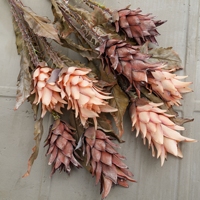 CL57003 Tige de fleur d'ananas artificielle, branche florale tropicale exotique pour la décoration de la maison, de l'hôtel, du mariage, du vase