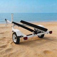 Remorque double pour jet ski de 4,2 m, à roulettes ou à plateformes, fournie par l'usine et le fabricant