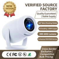 [Nouveau 2026] Projecteur intelligent HY300 Pro, Android 11 WiFi 6, 180 °   Projecteur portable Swivel, résolution native 720P 4K, 120 ANSI Lumens