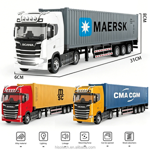 Custom Logo 1:50 Scale Diecast Container Truck Model Alloy Tractor Trailer Cargo <strong>Lorry</strong> for Business Gift Ages 14+ OEM - Product Image 6