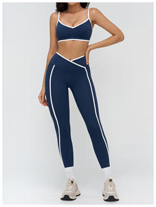 Service OEM Vente chaude Color Blocking Sexy Sport Wear Soutien-gorge de sport ajustable à bretelles pour femmes - Product Image 6