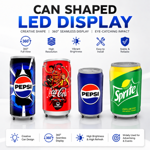 Écran publicitaire LED cylindrique en forme de petite boîte, 360 degrés, pour la promotion de marque, les événements en magasin et la vente au détail - Product Image 6