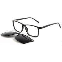 Lunettes de soleil polarisées à clip magnétique pour myopie, montures optiques rectangulaires en TR90 et acétate, faible MOQ