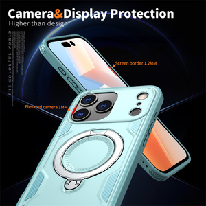 Étui de téléphone 2-en-1 anti-chute avec support magnétique rotatif à 360° en métal et chargement sans fil pour <span class=keywords><strong>iPhone</strong></span> 11 12 13 14 15 16 17 - Product Image 5