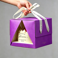 Boîte à gâteau, boîte cadeau pour les fêtes, emballage en papier de qualité alimentaire, impression de logo personnalisée, boîte à dessert en carton pliable, écologique, recyclable