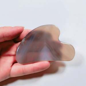 DIY gema logotipo personalizado ágata gris estiramiento facial mariposa Jade masaje Gua Sha amatista herramienta cristal de cuarzo - Product Image 6