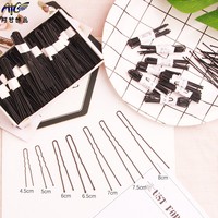 Vente chaude mode noir métal U pince à cheveux Simple élégant vie quotidienne accessoire épingles à cheveux invisibles pour la décoration de cheveux de fille