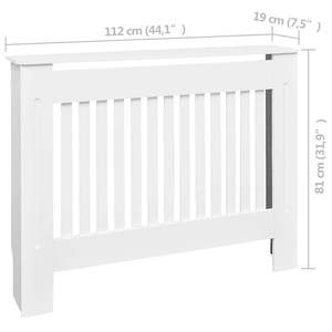 Copritermosifone Moderno in MDF Verniciato Bianco per Soggiorno, Camera da Letto, Bagno, Ufficio, Appartamento, Arredamento Casa - Product Image 4